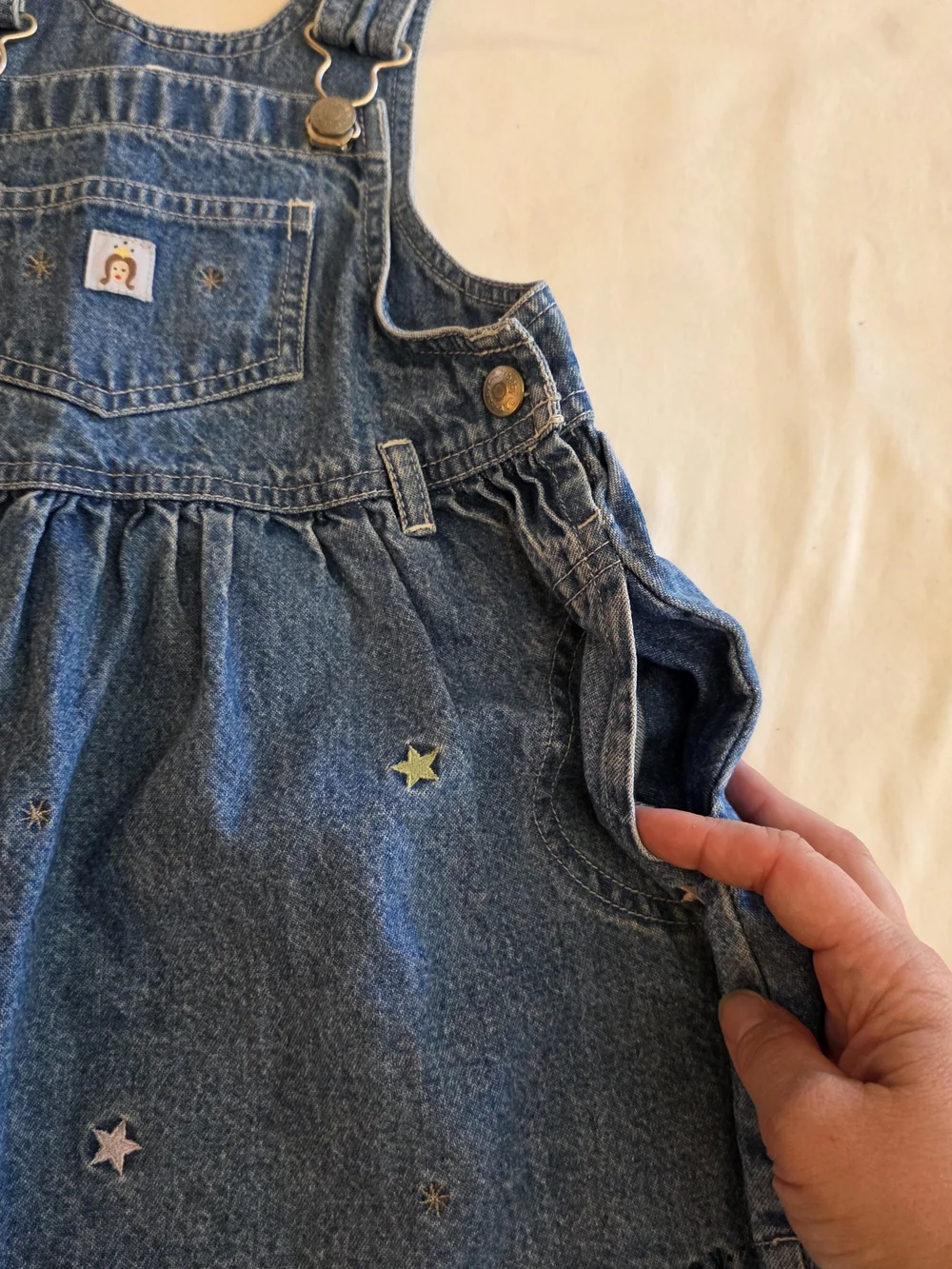 Vintage Baby Gap Denim Dress 2T 1999 Once Upon A Time Fairytale Overall Dress